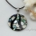 round patchwork seawater rainbow abalone penguin white oyster shell mother of pear necklaces pendants