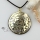 round sea water black oyster shell mother of pearl goldleaf pendatns leather necklace jewelry