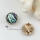 round seawater rainbow abalone shell mother of pearl and crystal rhinestone stud earrings
