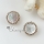 round seawater rainbow abalone shell mother of pearl and crystal rhinestone stud earrings
