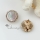round seawater rainbow abalone shell mother of pearl and crystal rhinestone stud earrings