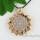 round square glass opal jade agate semi precious stone rhinestone necklaces with pendants
