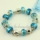 silver charms bracelets with crystal murano glass beads