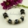 silver charms bracelets with murano glass big hole beads
