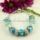 silver charms bracelets with murano glass big hole beads