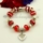 silver charms bracelets with murano glass crystal beads