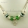 silver charms necklaces with european murano glass charm beads