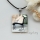 square deer patchwork seawater rainbow abalone yellow white oyster shell mother of pearl necklaces pendants