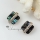 square seawater rainbow abalone shell mother of pearl and crystal rhinestone stud earrings