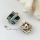 square seawater rainbow abalone shell mother of pearl and crystal rhinestone stud earrings