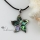 star sea water rainbow abalone shell mother of pearl pendants leather necklaces jewelry