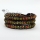 stone beads three layer leather wrap bracelets