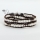 stone with silver bead beaded leather wrap bracelets