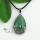 teardrop flower jade rose quartz natural semi precious stone pendant necklaces