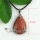 teardrop jade tiger's-eye natural semi precious stone pendant necklaces