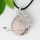 teardrop leaf semi precious stone agate rose quartz glass opal amethyst necklaces pendants jewelry