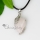 teardrop leaf semi precious stone rose quartz amethyst tiger's-eye agate necklaces pendants