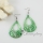 teardrop oval openwork mother of pearl dangle earrings for women red green blue whilte