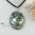teardrop patchwork sea water rainbow abalone shell mother of pearl pendants leather necklaces jewelry