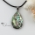 teardrop sea water rainbow abalone shell mother of pearl pendants leather necklaces jewelry