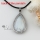 teardrop sea water rainbow abalone shell mother of pearl pendants leather necklaces jewelry
