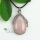 teardrop streamer jade rose quartz glass opal natural semi precious stone pendant necklaces