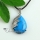 teardrop turquoise glass opal natural semi precious stone rhinestone necklaces pendants