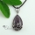 teardrop vine jade glass opal rose quartz amethyst agate natural semi precious stone rhinestone pendants for necklaces