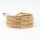 three layer charn cotton cord leather warp bracelets