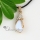 tiger's eye rose quartz amethyst glass opal agate natural semi precious stone rhinestone necklaces pendants