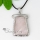 trapezoid semi precious stone tiger's-eye rose quartz turquoise necklaces pendants