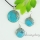 turquoise rose quartz tiger's-eye agate semi precious stone filigree round pendants dangle earrings jewelry sets