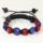 two color alternating macrame crystal beads bracelets jewelry