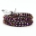 two layer crystal bead beaded leather wrap bracelets