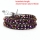 two layer crystal bead beaded leather wrap bracelets