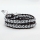 two layer pearl bead beaded leather wrap bracelets