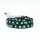 two layer tiger's-eye turquoise agate and crystal bead leather warp bracelets