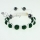 white cord macrame disco glitter ball pave beads bracelets