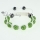 white cord macrame disco glitter ball pave beads bracelets