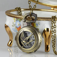 Antique pocket watch pendant necklace