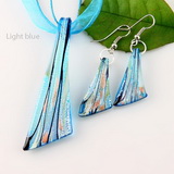 Murano glass pendant and earrings jewelry set