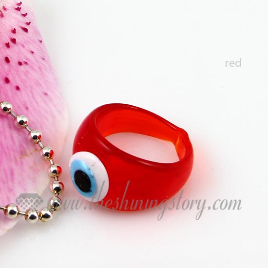 evil eye lampwork murano glass finger rings jewelry