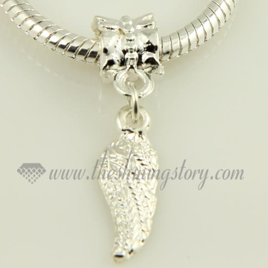 silver plated european large hole charms fit for bracelets