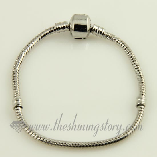 white gold plated european bracelets fit fo charms beads