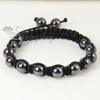 8 mm macrame hematite beads bracelets jewelry