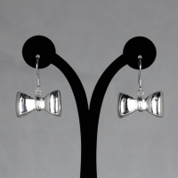 925 sterling silver filled brass bowknot dangle earrings