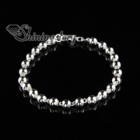 925 sterling silver filled brass glitter silver ball charm bracelets