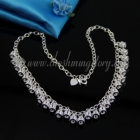 925 sterling silver plated crown dangle necklaces jewelry