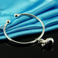 925 sterling silver plated cuff bangles bracelets jewelry