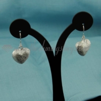 925 sterling silver plated heart dangle earrings jewelry